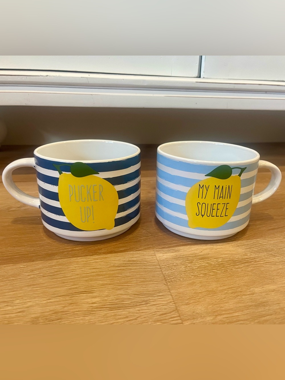 Lemon Mug set Pucker Up and My Main Squeeze